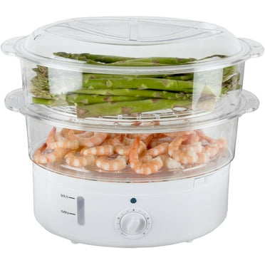 Vegetable steamer rice cooker -6.3 quart electric steam appliance with timer, suitable for healthy fish, eggs, vegetables, rice, baby food, size 11 "D x 11" W x 12.25 "H