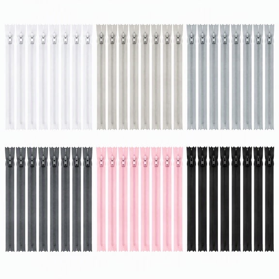 48 Pack Nylon Coil Zippers, Closed End Sewing Zippers, 7.87 Inch, 6 Assorted Colors 8 Pieces Each, Craft Zippers for Sewing, Garment, DIY Handmade Projects