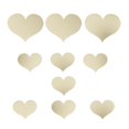 thumbnail image 4 of Crea tu propia decoración artística para el hogar para las paredes de la sala de estar y el dormitorio Pegatinas de espejo con forma de corazón dorado, 4 of 8