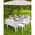 thumbnail image 4 of Christmas Snowman Outdoor Tablecloth - 60x120 Inch Rectangle Dining Table Cover, Xmas Botanical Berry Snowflake Rustic Waterproof Outdoor Table Cloth with Umbrella Hole & Zipper for Picnic, 4 of 6