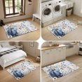 thumbnail image 5 of Entryway Rug 2'x3', Blue White Pumpkin Fall Kitchen Runner Rugs Non-Slip Carpet Mats, Thanksgiving Eucalyptus Gray Wooden Bedside Rugs Runners Washable Floor Carpet for Bathroom Laundry Room, 5 of 8
