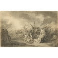 thumbnail image 3 of John Trumbull 24x17 Black Modern Framed Museum Art Print Titled - Study for the Death of General Warren at the Battle of Bunker's&nbsp;Hill (1785), 3 of 5