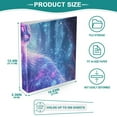 thumbnail image 5 of Cat Glowing Neon Hair 3 Ring Binders 1.5 inch Hardcover File Folders with Interior Pockets A4 Size Organizer for School Office Hospital Set of 2, 5 of 8