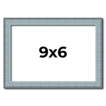 9x6 Frame Blue Scuffed Farm Board Solid Wood Picture Frame Width 0.75 Inches | Interior Depth 0.5