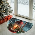 thumbnail image 4 of Beautynvta Christmas Rug for Entryway, Half Round Merry Christmas Welcome Door Mat, Soft Non-Slip Kitchen Rug, Xmas Holiday Decor Floor Carpet for Bedroom Bathroom, 23.6''x15.7'', 4 of 6