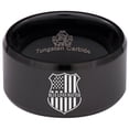 thumbnail image 2 of Blue Lives Matter Police Tungsten Carbide Ring, 2 of 9
