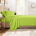 thumbnail image 2 of Clara Clark 6 Piece 1800 Microfiber Collection Bed Sheet Set, Deep Pockets Fitted Sheet, Queen, Garden Green, 2 of 4