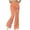 Orange, variant on DailyTrove Women's High Waisted Printed Flare Pants - Stretch Wide Leg Trousers for Casual & Party Wear