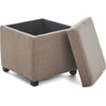 thumbnail image 3 of Tommy Hilfiger Morgan Storage Cube Ottoman Brown, 3 of 7