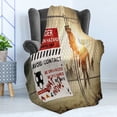 thumbnail image 4 of Zombie Soft Flannel Fleece Throw Blanket, Dead Man Walking in Dark Danger Scary Scene Fiction Halloween Infection Picture, Cozy Plush for Indoor and Outdoor Use, 70" x 90", Multicolor, by Ambesonne, 4 of 5