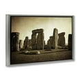 thumbnail image 4 of Stupell Industries Distant Stonehenge Sepia Landscape & Nature Photography Gray Floater Framed Canvas Art Print Wall Art, 25 x 17, 4 of 10