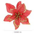 thumbnail image 3 of Cateissary Árbol de Navidad Decorativo Flor Falsa Desmontable De Moda Brillante Home Park Boda Simulación Festival Flores Rojo Type1 NO1, 3 of 6