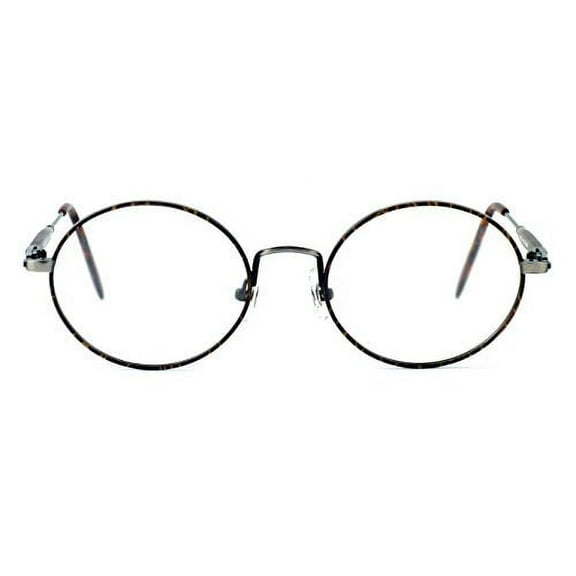 Fashion Optical Company Designer Reading Glasses Perp in Dark Amber & Antique Silver 46mm with Case  3.25