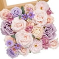 thumbnail image 1 of Set de rosas mixtas de seda sintética Serwalin con flores artificiales, 1 of 9