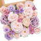 thumbnail image 1 of Set de rosas mixtas de seda sintética Serwalin con flores artificiales, 1 of 9