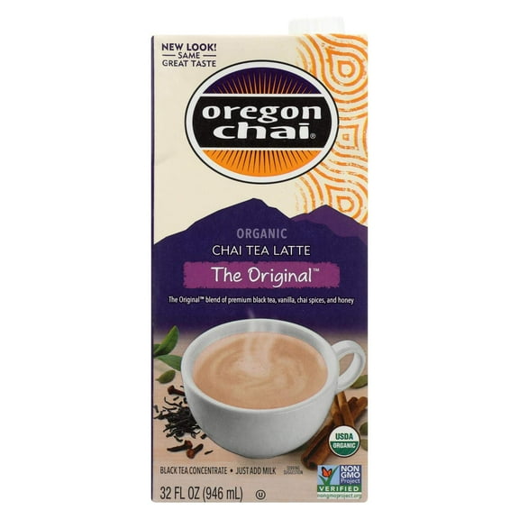 Oregon Chai Organic Original Chai Tea Lattte Concentrate - 10032, 32 Ounce -- 6 per case.
