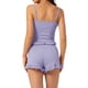 thumbnail image 3 of Conjuntos de pijama para mujeres INSPIRE CHIC de 2 piezas, tops de tirantes y pantalones cortos, ropa de dormir y loungewear, color púrpura claro, 3 of 6