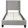 thumbnail image 6 of Emma + Oliver Twin Accent Extended Panel Platform Bed in Light Gray Fabric, 6 of 7