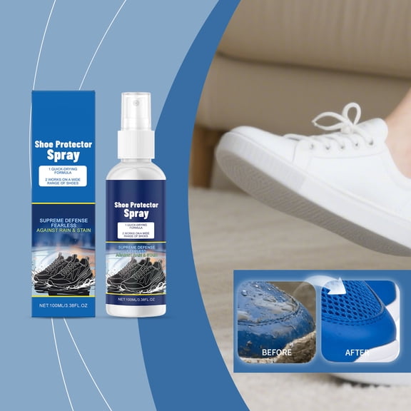 Yannianjz under $5 Shoe Protector Spray, Shoe Protection Spray, Waterproof and Stain Repellent for Leather Canvas Footwear, Quick Dry Formula for Sneakers and Boots, 100ml Daily Shoe Care Solution
