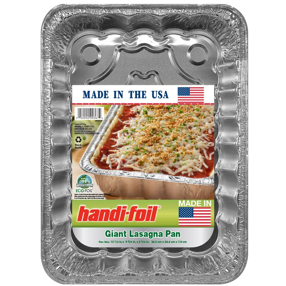 HandiFoil EcoFoil Aluminum Foil Giant Rectangular Lasagna Pan, 1
