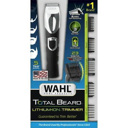 Wahl - Trimmer with 13 Guide Combs - Black/Silver