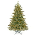 thumbnail image 1 of Costway 6 FT Artificial Christmas Tree with 590 Branch Tips 240 Warm White LED Lights, 1 of 10