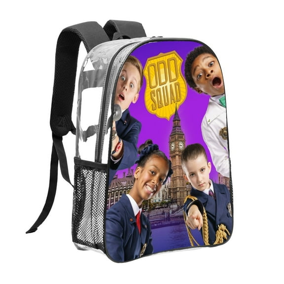 Odd Squad Pattern Transparent Backpack Lightweight And fashionable Showcasing Personality And Leading The Trend