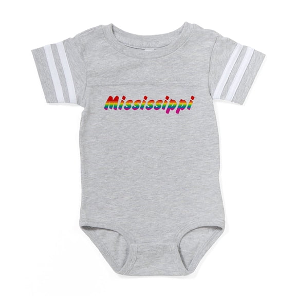 CafePress - Miss Rbw Txt - Cute Infant Baby Football Bodysuit