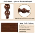 thumbnail image 3 of 47'' Rectangular Wooden Coffee Table with Storage Drawer, Vintage Cocktail Table with Gourd-Shaped Legs for Living Room, No-Tools Assembly, Walnut, 3 of 9