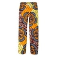 thumbnail image 3 of XIAONU Men's Boho Paisley Print Jogger Pants Elastic Waist Drawstring Casual Trousers Colorful Bohemian Daily Pant, 3 of 5