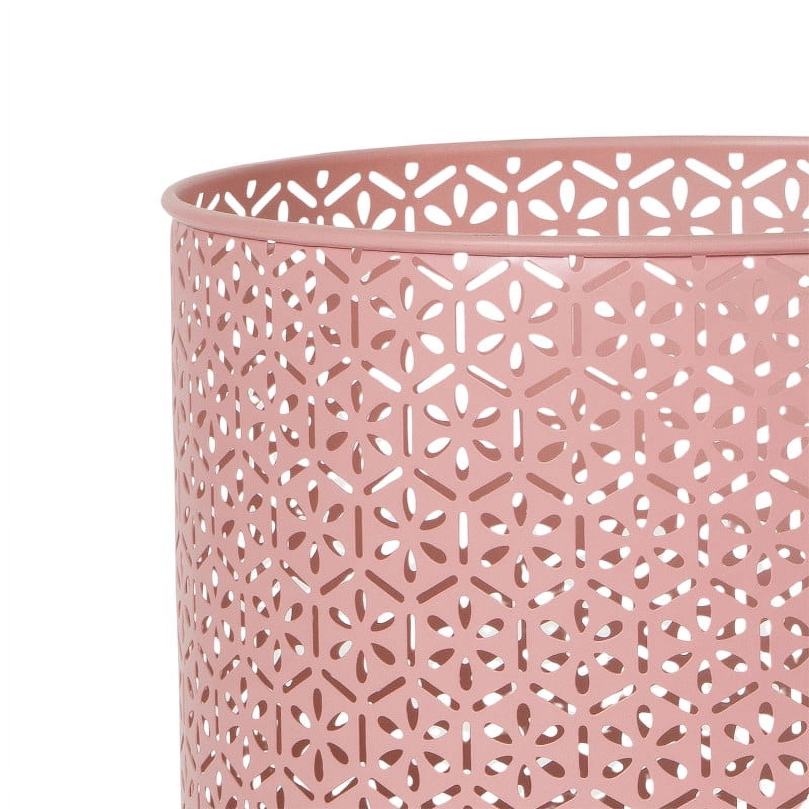 Modern Metal Planter Pot With 4-Leg Gold Metal Base - Pink - 12"H x 9.5"W