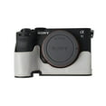 thumbnail image 1 of GadgetCom Camera Half Case Compatible with Sony Alpha 7C II Mark 2 A7C2 A7CII , Anti-Slip PU Leather Shell Protective Cover, 1 of 5