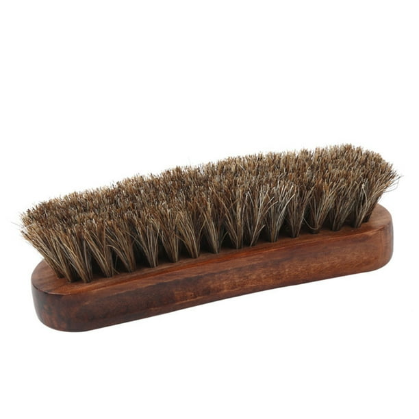 EeaseMX Cepillo de crin de caballo con mango de madera para limpiar muebles, ropa, abrigos, trajes, pelusas, ropa y zapatos.