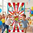 thumbnail image 6 of Amazing Show Carnival Bean Bag Toss Game, Circus Clown Theme Party Supplies with 3 Bean Bags & Hanging Banner, Outdoor Backyard Lawn Games for Family Gatherings and Events, 6 of 6