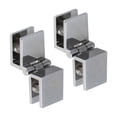 thumbnail image 2 of 2 Pcs Silver Bathroom Shower Glass Door Hinges Cabinet Hardware Clamp Hinge Set 90 Degrees, 2 of 10