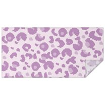 Pink and Purple Of Leopard Print Rectangle Tablecloth 60"x120",Waterproof Polyester Rectangle Table Cloth, Wipeable Spillproof Polyester Tablecloth for Dining, Camping, Indoor and Outdoor