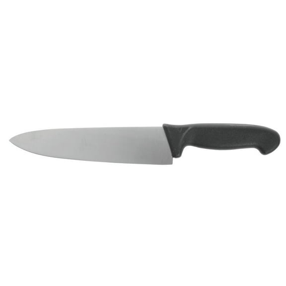 HUBERT® Cook's Knife Stainless Steel with Black Polypropylene Handle - 8" L Blade