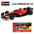 thumbnail image 4 of 1:43 2023 Ferrari SF23 Monza #16 #55 F1 Racing Formula Car Static Simulation Diecast Alloy Model Car 2023 SF23 55 LV, 4 of 6