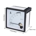 thumbnail image 2 of Unique Bargains AC 0-5A Analog Panel Ammeter Gauge Ampere Current Meter SQ-72 1.5 Error Margin, 2 of 3