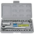 thumbnail image 1 of Mistaha Automotive Repair Tool Set - 40 Piece Wrench Socket Combination Kit for Car Maintenance - Carbon Steel Toolbox with Socket, Ratchet Wrench, Spark Socket, and Extension Rods, 1 of 6