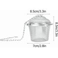 thumbnail image 2 of Loose Leaf Tea Infuser, Stainless Steel Tea Strainer Mesh Ball Herbal Filter Soup Infuser with Extended Chain Hook for Brew Tea, and Seasonings, 2 of 8