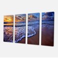 thumbnail image 2 of Sunset over Blue Sea Waves - Impression sur Toile Seashore, 2 of 3