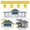 thumbnail image 7 of M optimized 82" Wooden Rabbit Hutch, Outdoor Chicken Coop, Guinea Pig Pet House Bunny Cage with Double Side Runs, Weatherproof Roof, Removable Tray, Ramps for Small Animals, 7 of 7