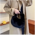 thumbnail image 2 of Women Plush Tote Bag Fluffy Underarm Purse Faux Fur Shoulder Handbag Fuzzy Tied Bag Winter Christmas Gifts, 2 of 6