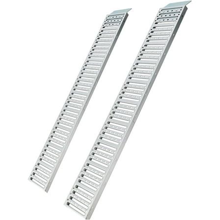 Riedhoff ATV Metal Ramp Set of 2, 72" x 9", Max Capacity 1500 lbs, Silver