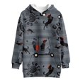 thumbnail image 4 of Psesaysky Girls Sweatshirt Long Sleeve Hoodie Dress Pullover Sweater Oversized Dachshund Golf Cart Print Clothes Kids Outfits Tops with Pocket for 9-10 Years, 4 of 7