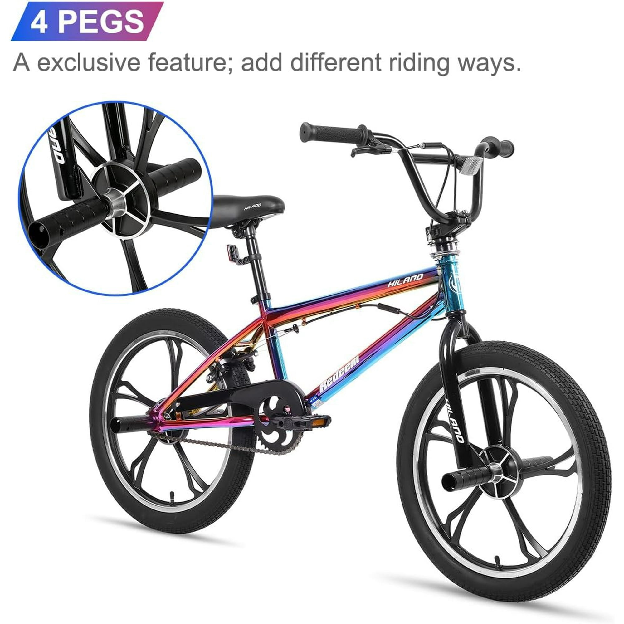 Hiland 20 Inch 3 5 Spoke Kids BMX Bike for Boys Girls Ages 7-13