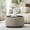 Light Brown Striped, variant on 30 Inch Round Storage Ottoman Coffee Table, Modern Boucle Ottoman with Lift-Off Lid and Solid Wood Legs for Living Room, Bedroom, Corners, Apartments (Beige)