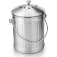 thumbnail image 1 of Odorless Kitchen Compost Bin, 5 Liters Stainless Steel Indoor Compost Bucket for Kitchen Countertop with Replaceable Filter, Airtight Lid and Soft-Grip Handle, 1 of 5