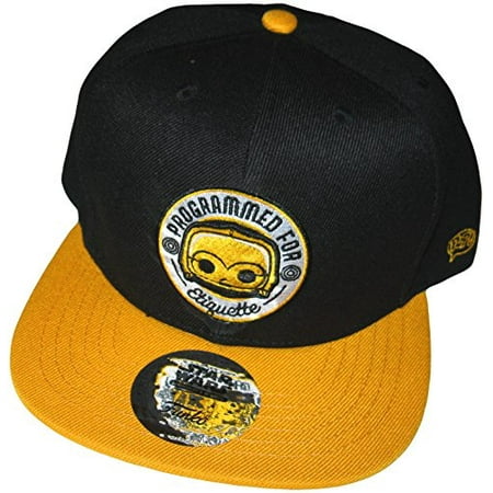 Star Wars Smugglers Bounty C-3PO Programmed for Etiquette Trucker Hat (Baseball Cap) One Size Yellow and Black